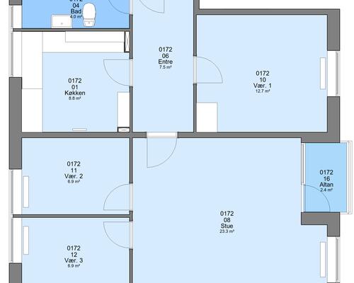 4 værelses lejlighed i Viborg