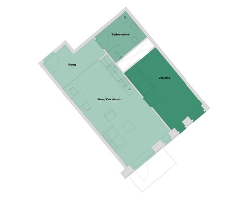 2 værelses lejlighed i Viborg