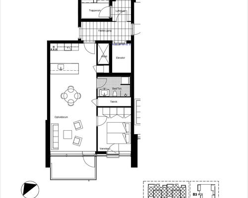 2 værelses lejlighed i Århus C