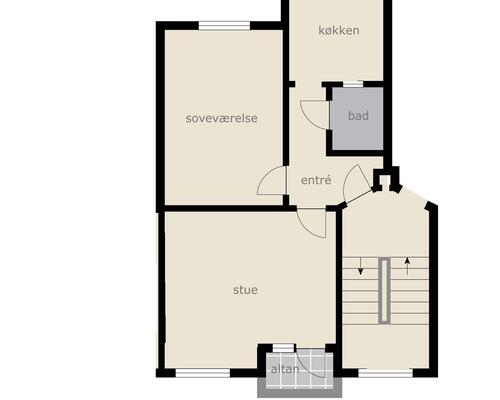 2 værelses lejlighed i Aalborg