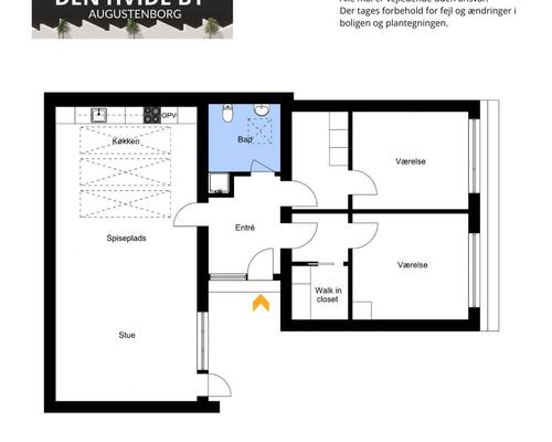 3 værelses lejlighed i Augustenborg
