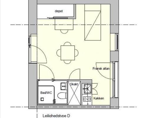 1 værelses lejlighed i Valby