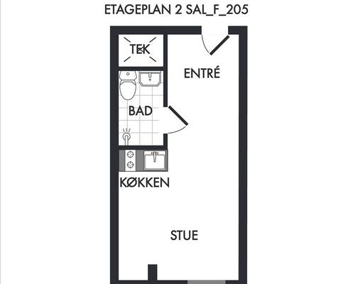 1 værelses lejlighed i Frederiksberg