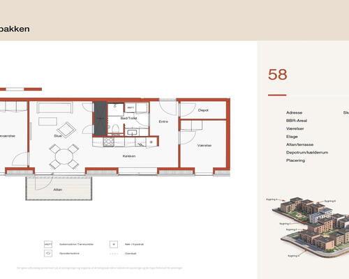 3 værelses lejlighed i Hedehusene
