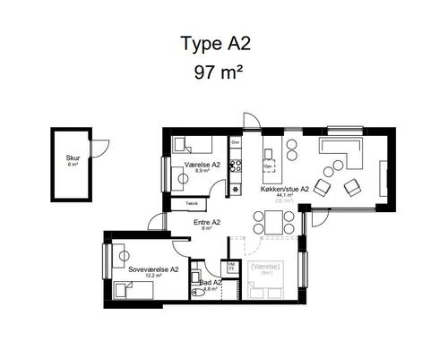 4 værelses lejlighed i Tørring