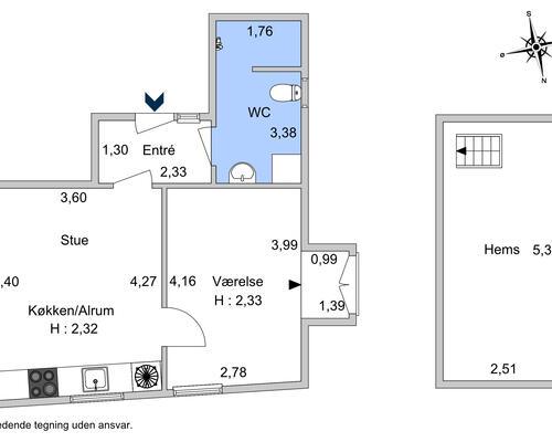 3 værelses lejlighed i Dragør