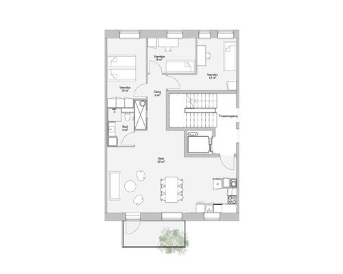 Lys og rummelig 4-værelses lejlighed