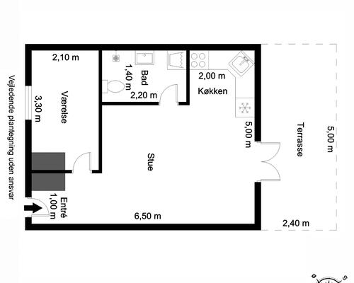 2 - værelses rækkehus