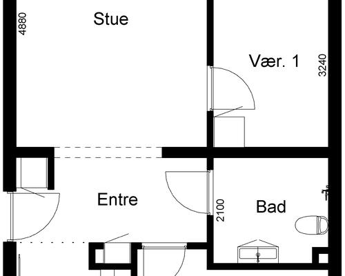 3 værelses lejlighed i Rødkærsbro