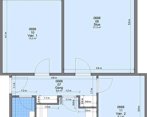 3 værelses lejlighed i Randers NV