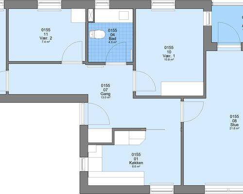 4 værelses lejlighed i Viborg