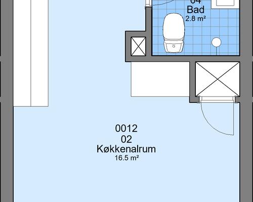 1 værelses lejlighed i Viborg