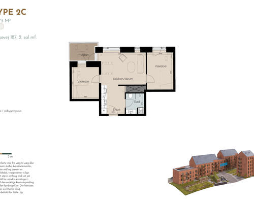 3 værelses lejlighed i Risskov