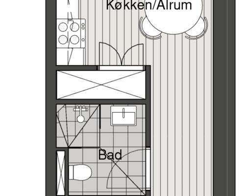 2 værelses lejlighed i Århus N