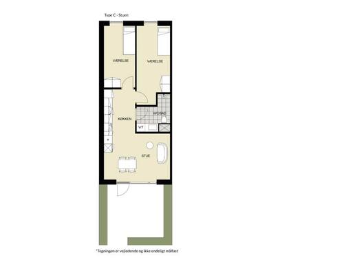 3 værelses lejlighed i Århus N