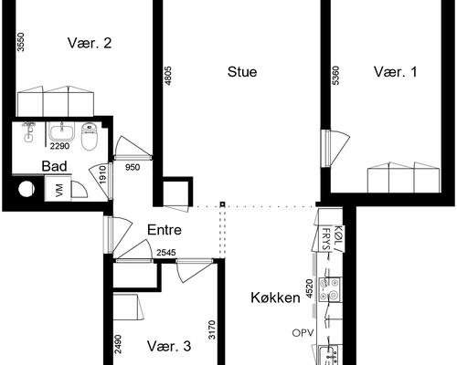 4 værelses lejlighed i Vinderup