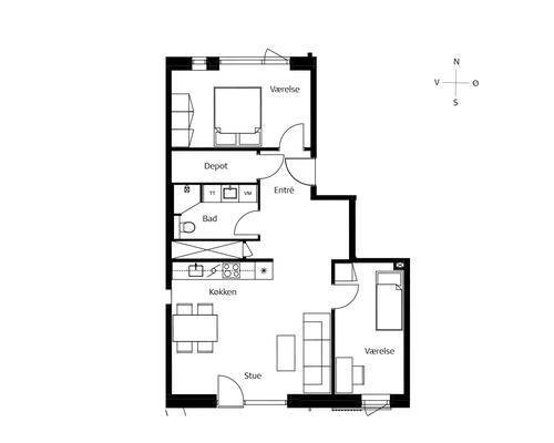 3 værelses lejlighed i Køge