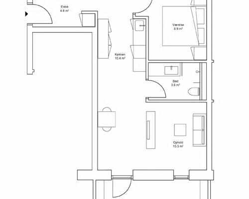 2 værelses lejlighed i Risskov