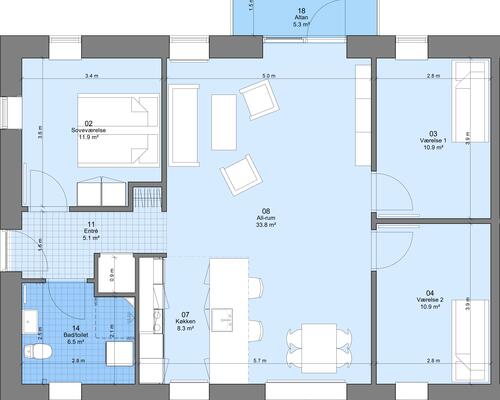 4 værelses lejlighed i Kerteminde