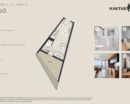 1 værelses lejlighed i København V