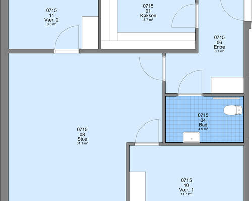 1 værelses lejlighed i Ølgod