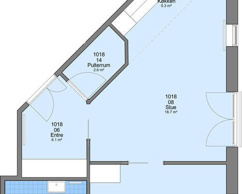 1 værelses lejlighed i Ølgod