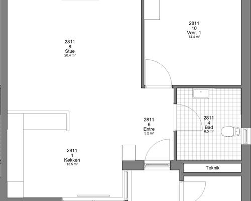 2 værelses lejlighed i Varde