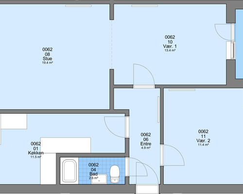2 værelses lejlighed i Esbjerg