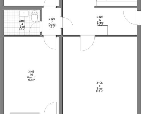 3 værelses lejlighed i Varde