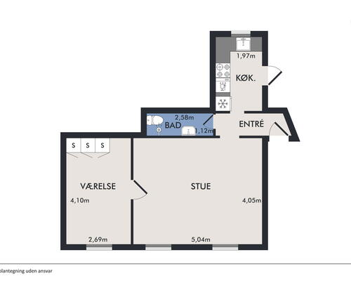 2 værelses lejlighed i Aalborg