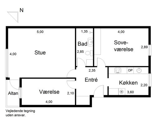3 værelses lejlighed i Risskov