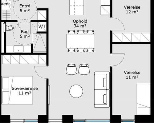 3 værelses lejlighed i Herning