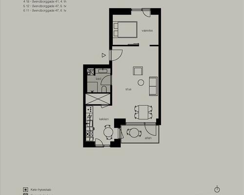 2 værelses lejlighed i København Ø