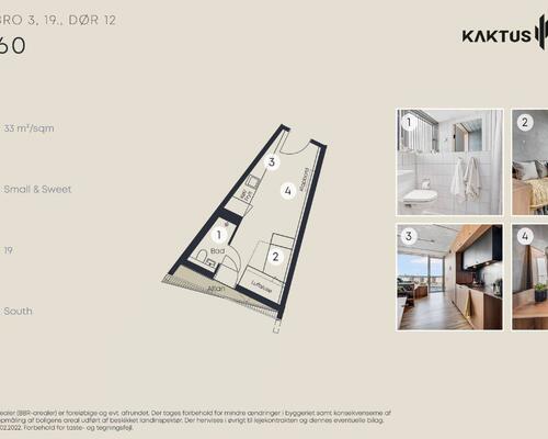 1 værelses lejlighed i København V