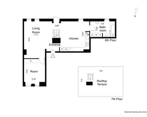 Penthouse med privat tagterrasse | København Ø.