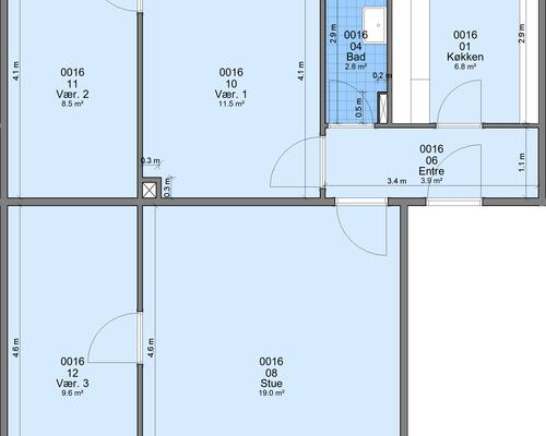 4 værelses lejlighed i Randers NV