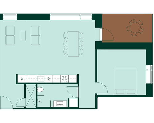 2 værelses lejlighed i Greve