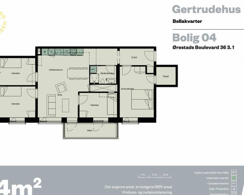 5 værelses lejlighed i København S