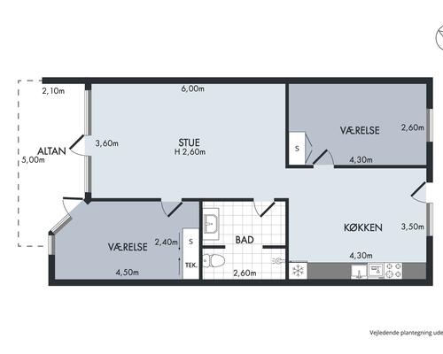3 værelses lejlighed i Skovlunde
