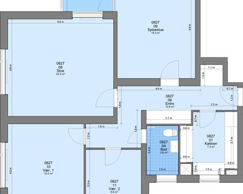 4 værelses lejlighed i Randers