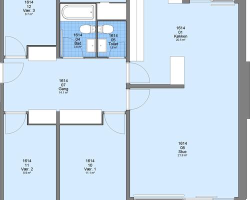 4 værelses lejlighed i Esbjerg Ø