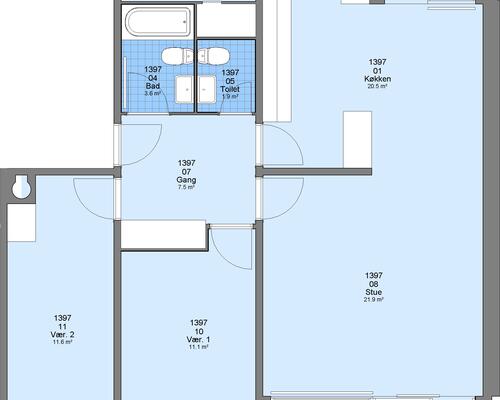 4 værelses lejlighed i Esbjerg Ø