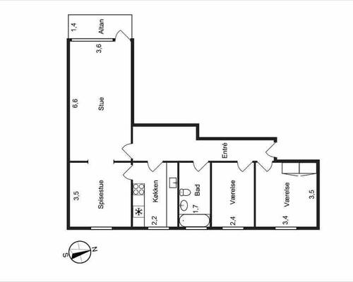 Hyggelig lejlighed med stor altan | Værløse