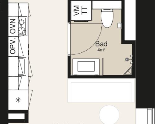 2 værelses lejlighed i Viborg