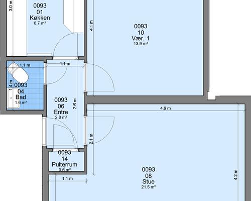 2 værelses lejlighed i Randers
