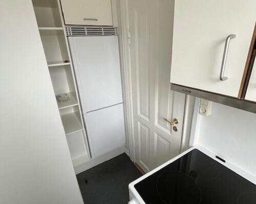 Hyggelig 2-værelses i Aalborg C med kombi vask/tør og charmerende skråvægge.