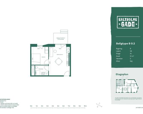 2 værelses lejlighed i Århus C