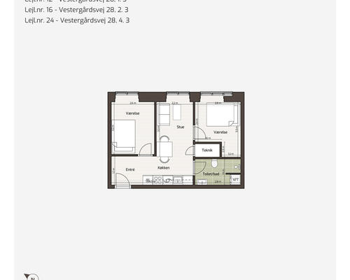 3 værelses lejlighed i Viby J