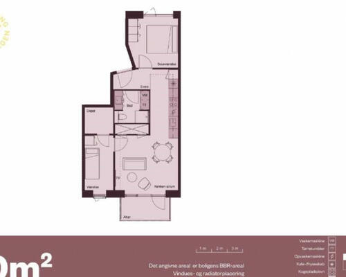 3 værelses lejlighed i København S