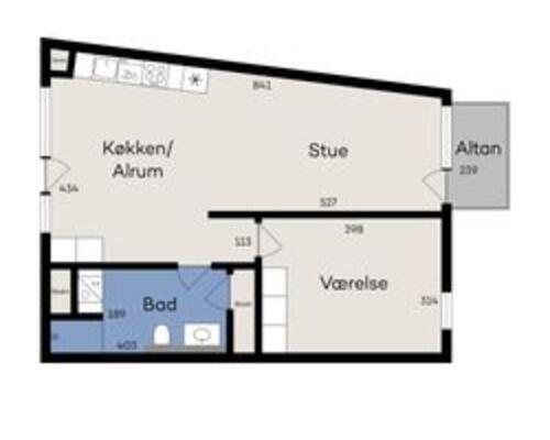 2 værelses lejlighed i Århus C